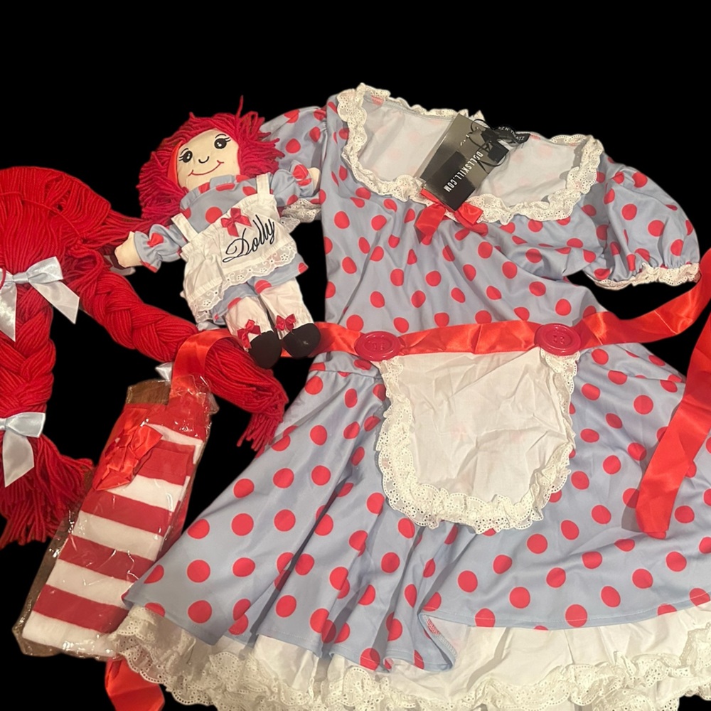 Tricks n Treatz Dolls Kill Deluxe Ragedy Ann Doll includes wig/doll NWT XS